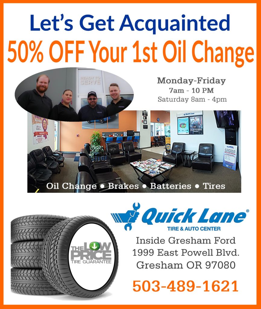 Oil Change Discount Gresham Oregon